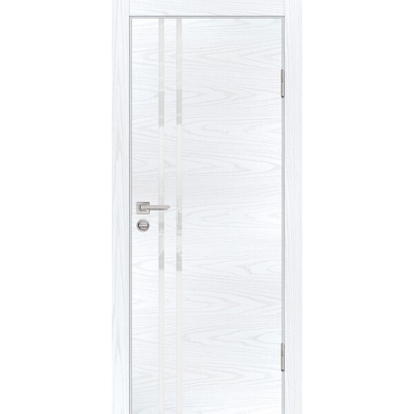 Межкомнатная дверь Graf P-11 белоснежный лакобель Дуб скай белый (2000 х 800)