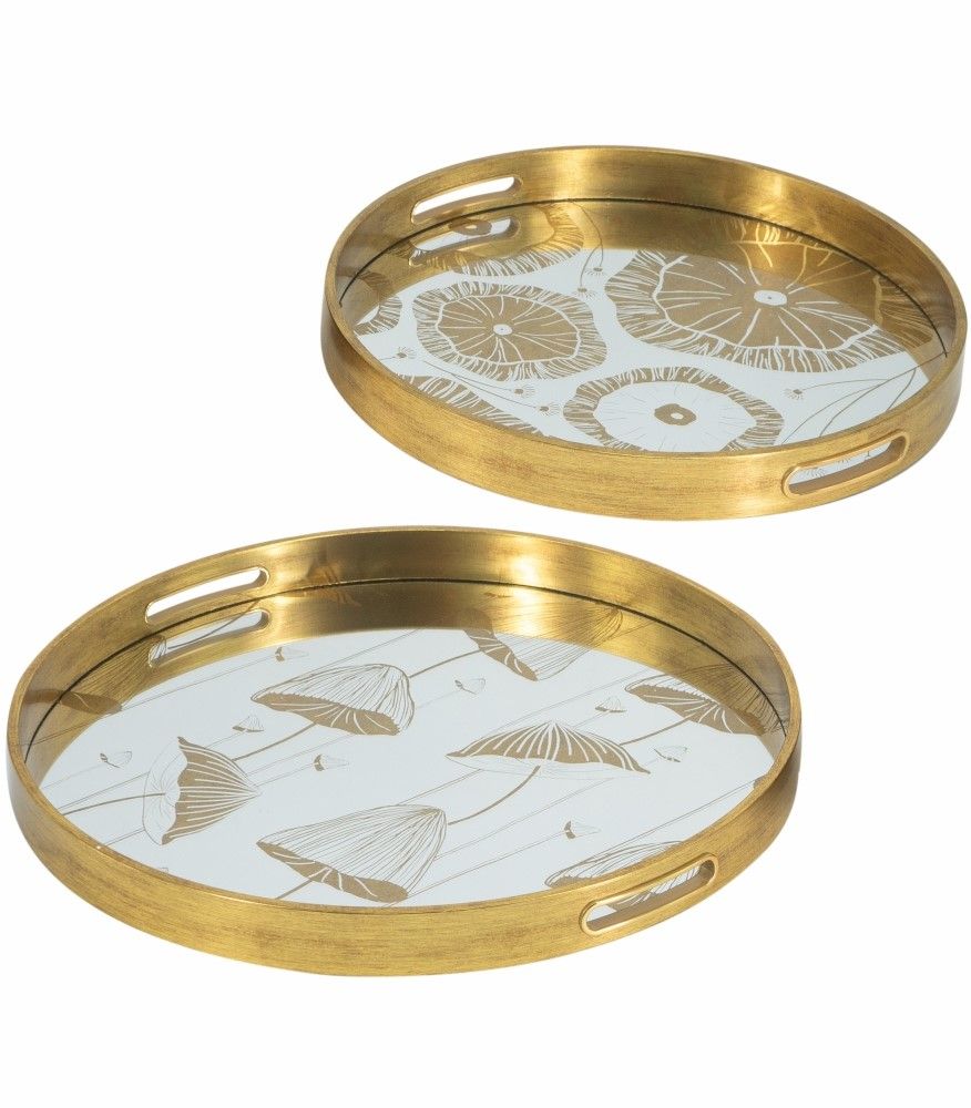 Подносы с зеркальной поверхностью, набор Glasar 86740