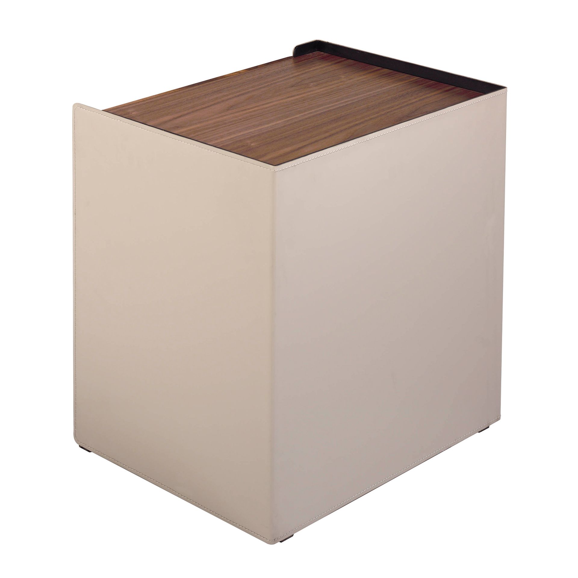 Прикроватная тумбочка MB1802NS / 7118 из кожи и орехового дерева Angel Cerda