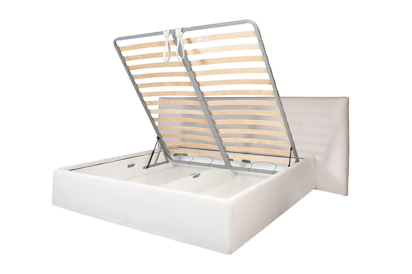 Кровать Como с подъемным механизмом шенилл белый Garda Decor COMO3К-180М-MISS01