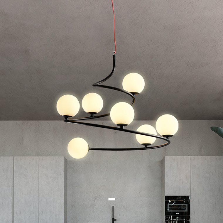 Подвесная люстра CURL Черный by ImperiumLoft