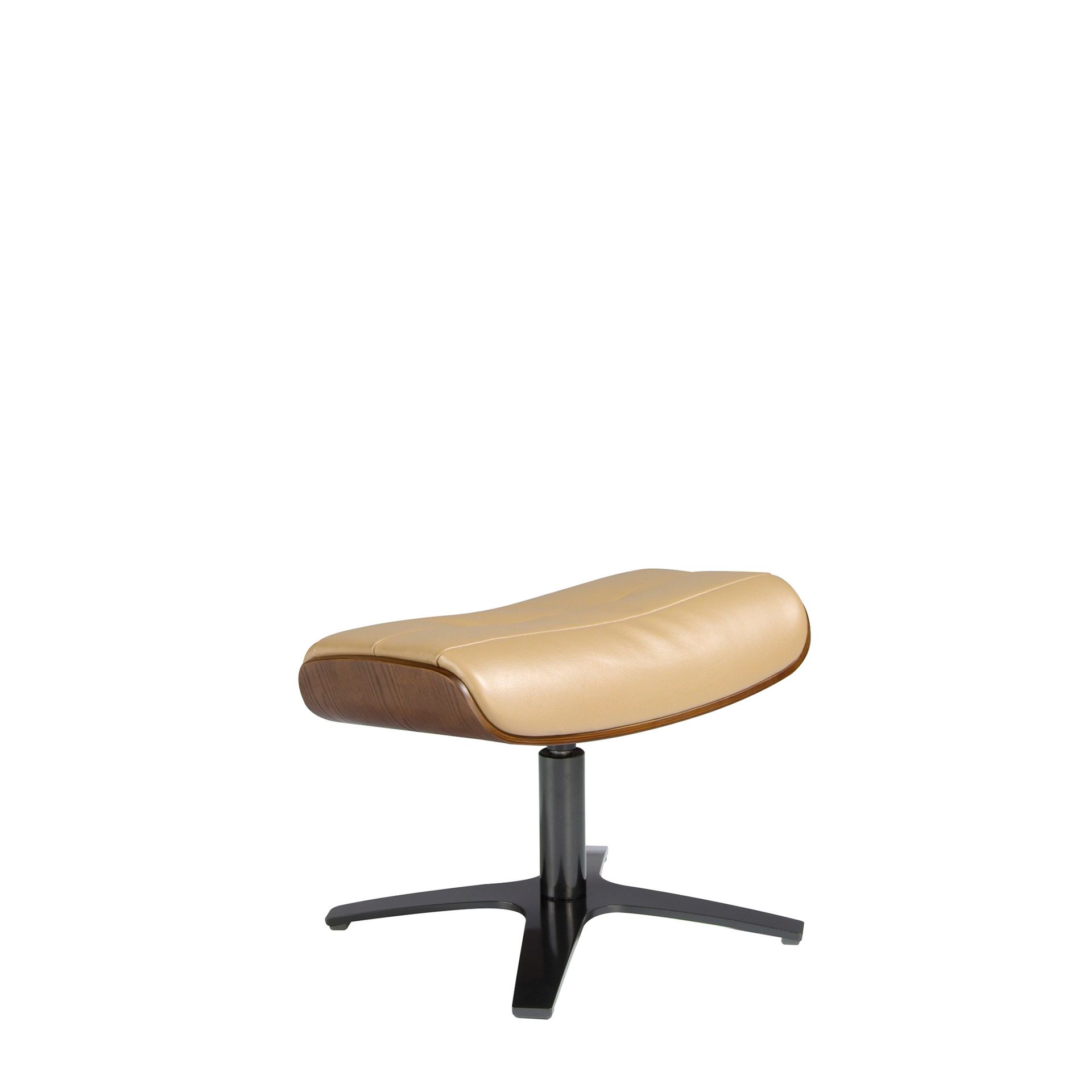 Поворотный пуфик 5088/A928-OT-M5668 обитый кожей песочного цвета Angel Cerda