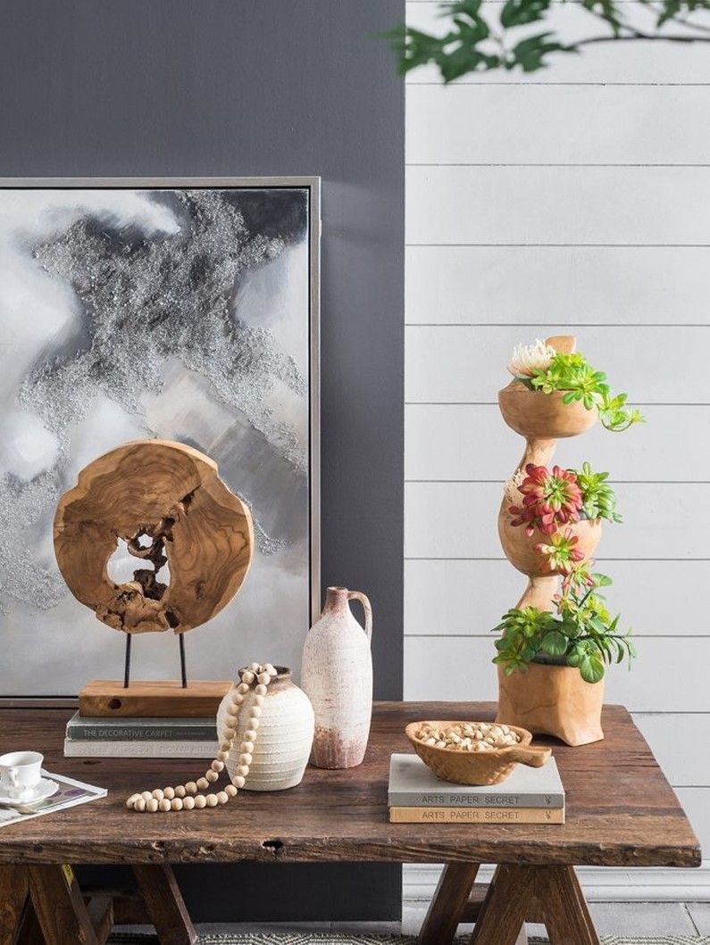 Чаша из тикового дерева Glasar 70652