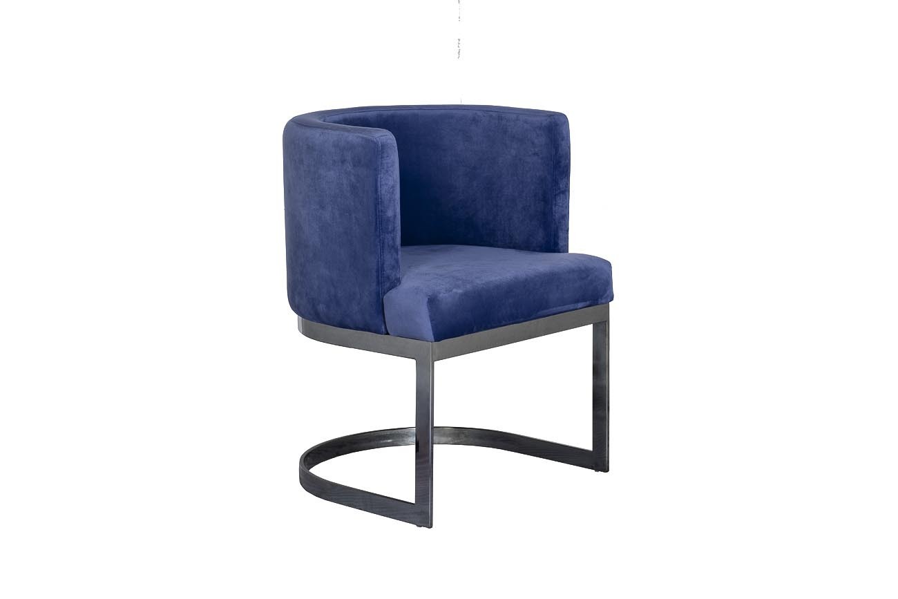 Стул на металлическом каркасе темно-голубой Garda Decor 76AR-612-DB