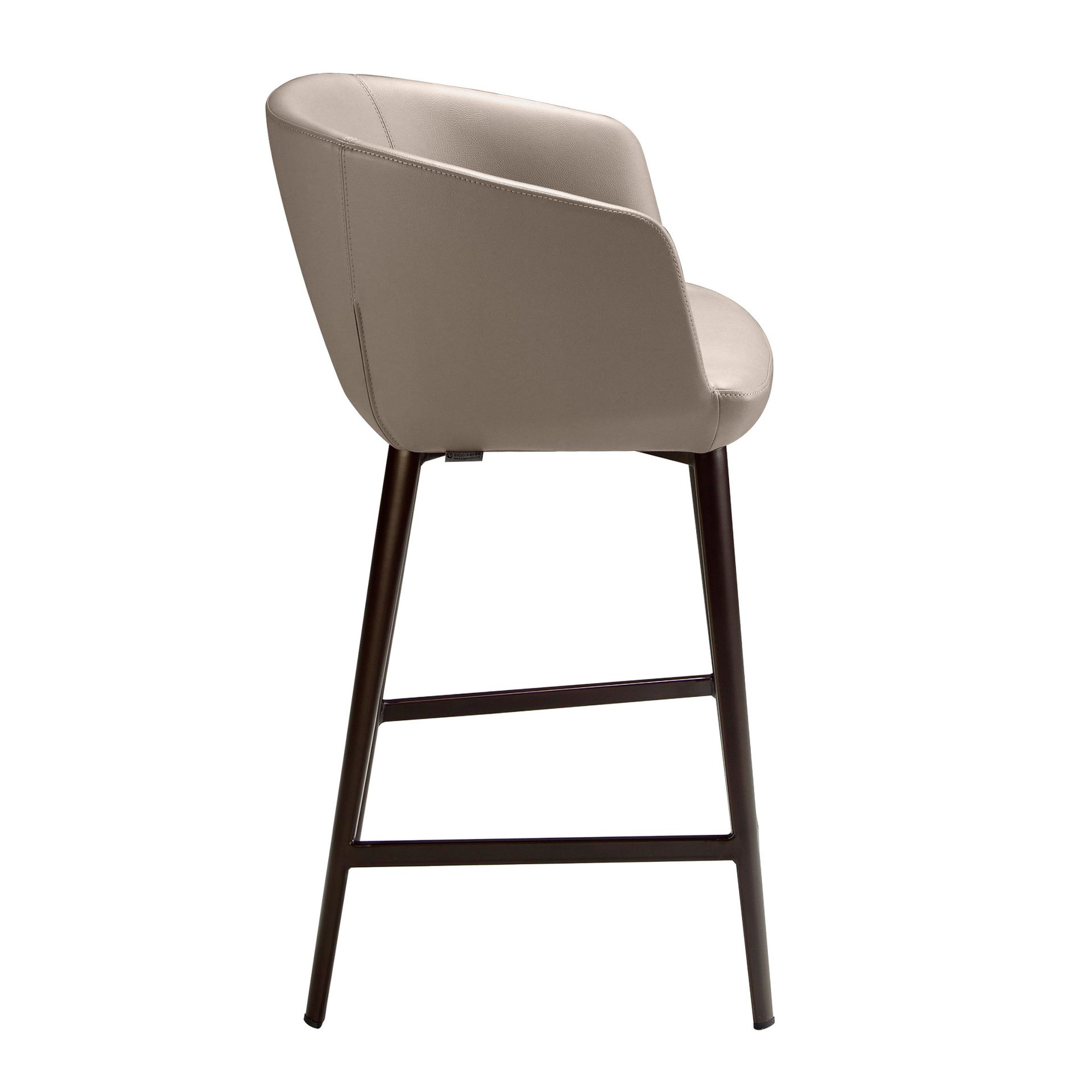 Барный стул 4134/A214BS из экокожи серого цвета Angel Cerda