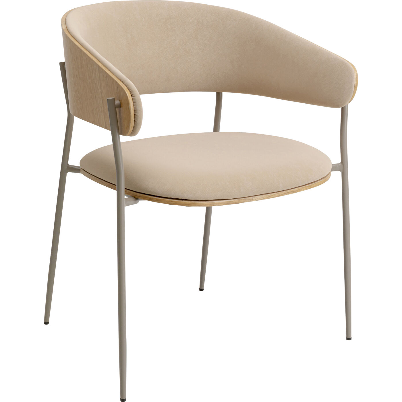 Стул с подлокотниками Cindy Greige KARE 70792