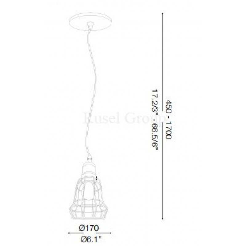 Подвесной светильник Ideal Lux CAGE SP1 SQUARE