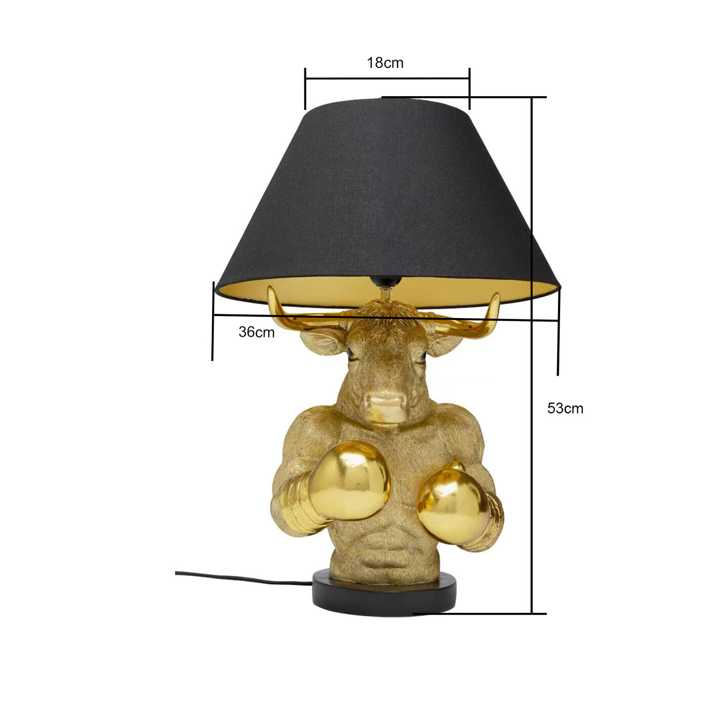 Светильник настольный Boxer Bull 53cm KARE 57735