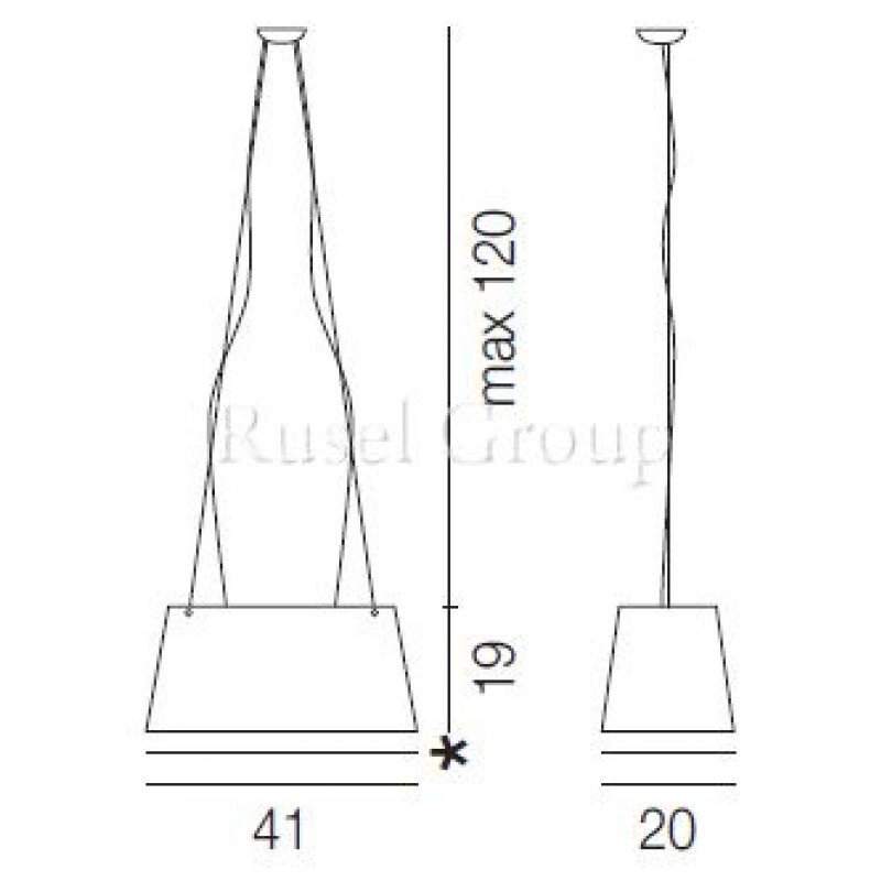 Подвесной светильник Vistosi ALIKI SP G