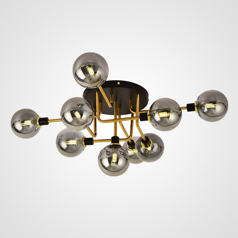 Подвесная люстра NEXO 9 Серый, Золото by ImperiumLoft