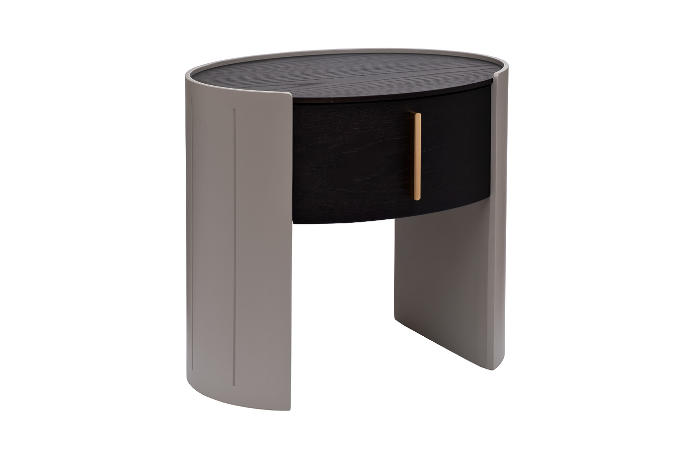 Тумбочка с ящиком темный шпон Garda Decor 77IP-30300