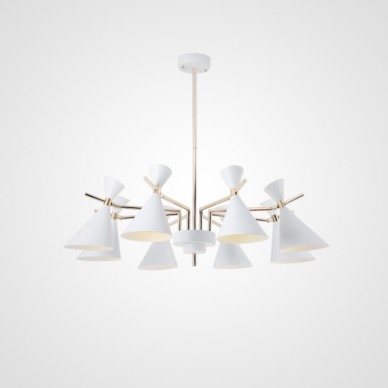 Люстра на штанге FRANKA D100 8 lamps White by ImperiumLoft