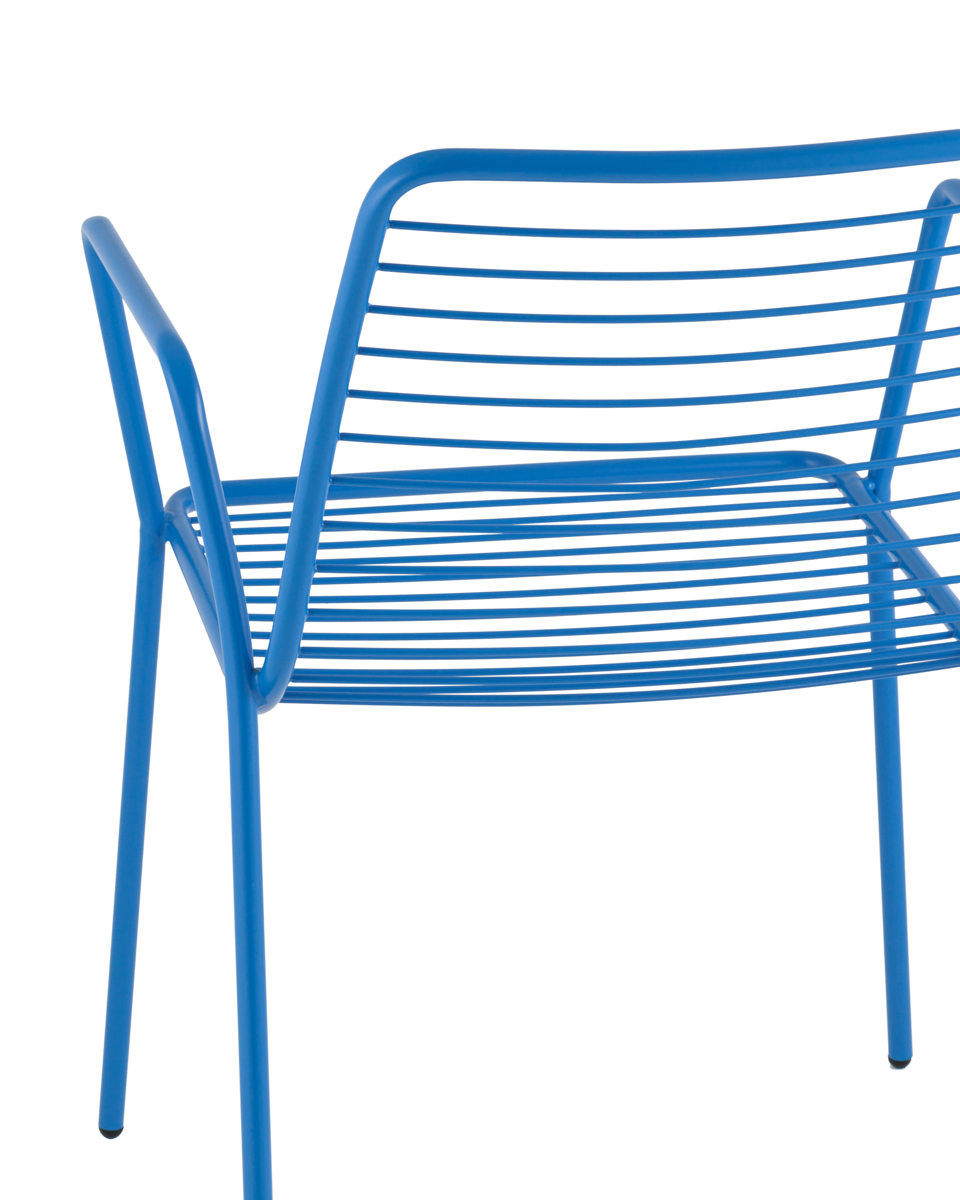 Стул с подлокотниками Дели металл голубой Stool Group