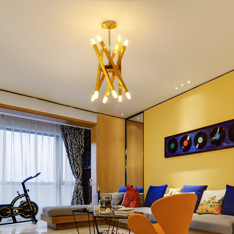 Люстра на штанге SNAP D62 Gold by ImperiumLoft
