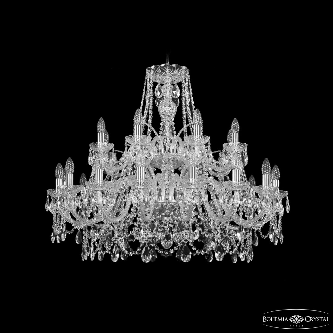 Люстра хрустальная 1411/16+8/360/2d Ni Bohemia Ivele Crystal