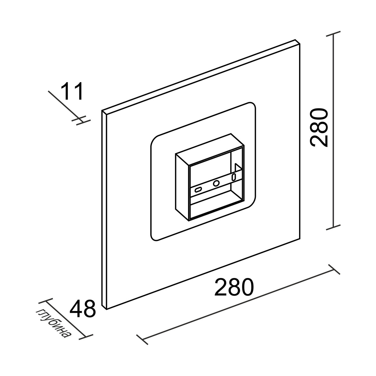 Настенный светодиодный светильник Ledron LD4180/8W Wooden 280 Whithe