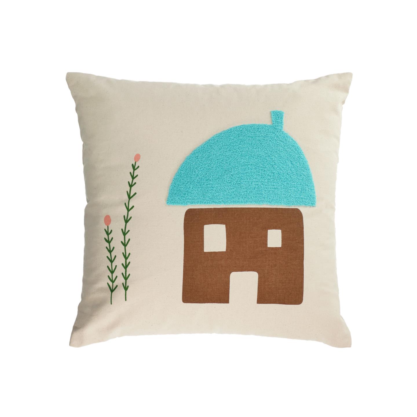 Чехол для подушки Leshy 100% хлопок с домом 45 x 45 cm La Forma (ex Julia Grup)