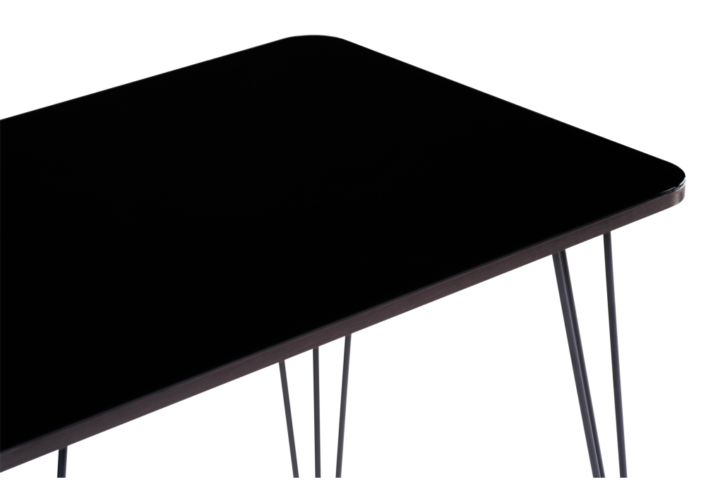 Стол стеклянный Woodville Хумфри черный 514795