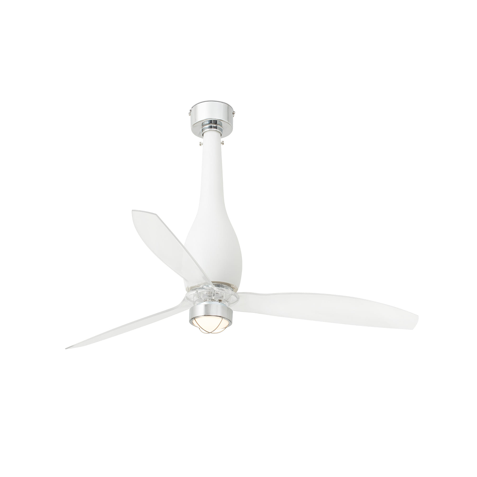 Потолочный вентилятор Eterfan мат. LED белый/прозрачный 128 см Faro