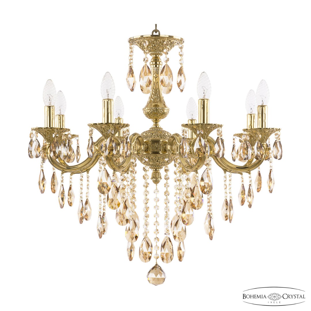 Люстра бронзовая с хрусталём 72101/8/210 B G R721