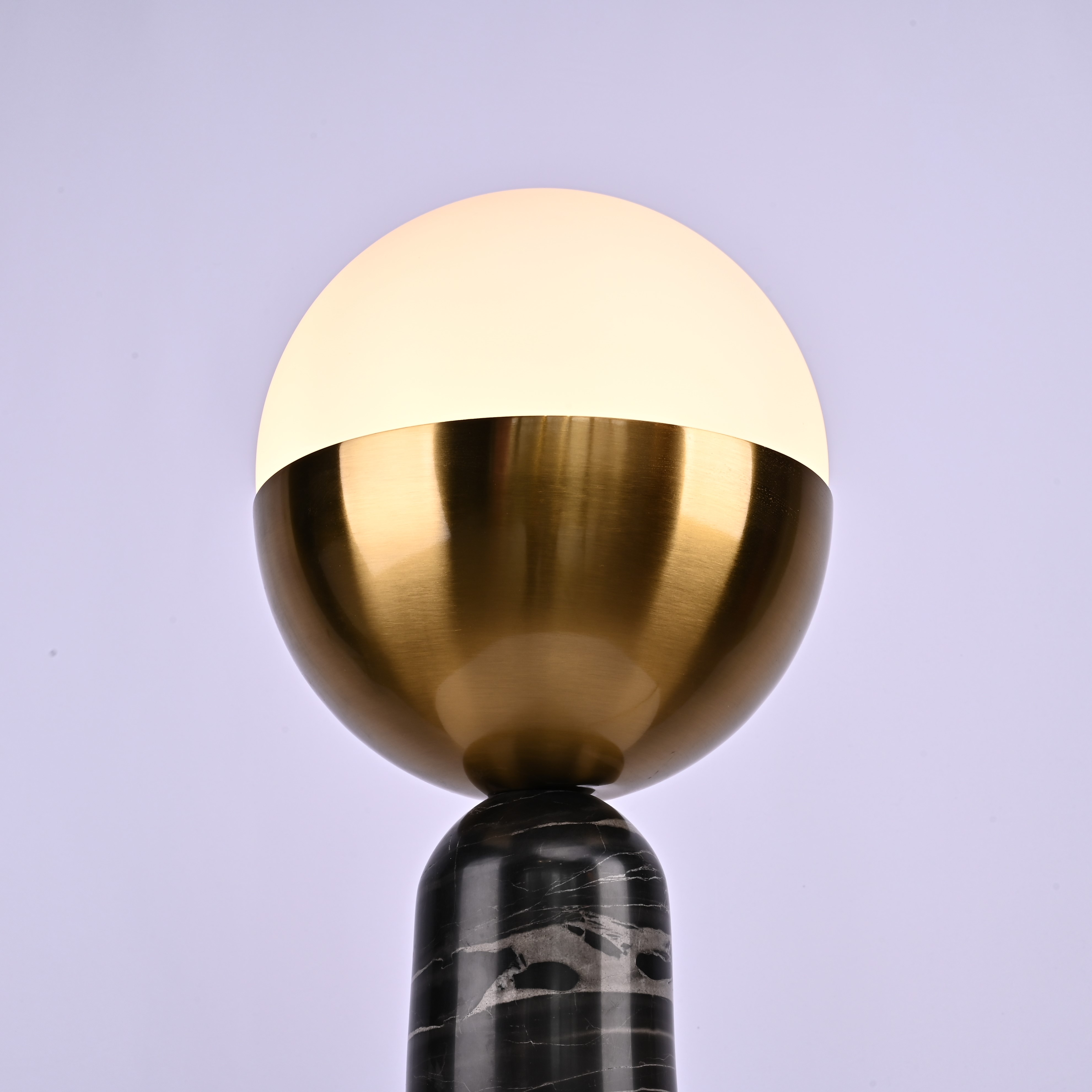 Настольная Лампа Marble Globe Black By Imperiumloft