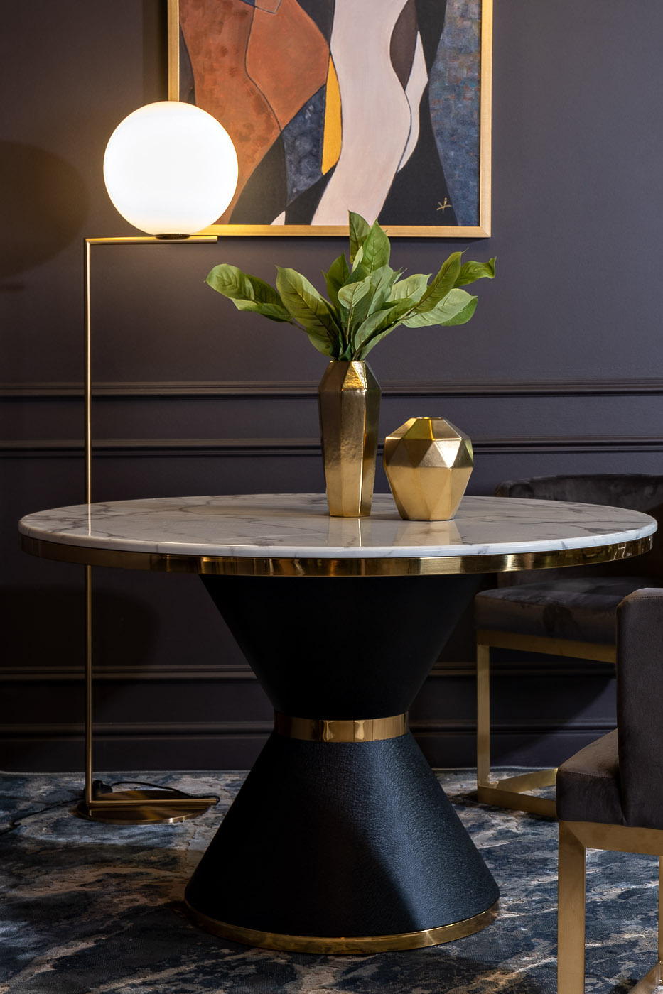 Ваза керамическая золотая Garda Decor 55RD3750M