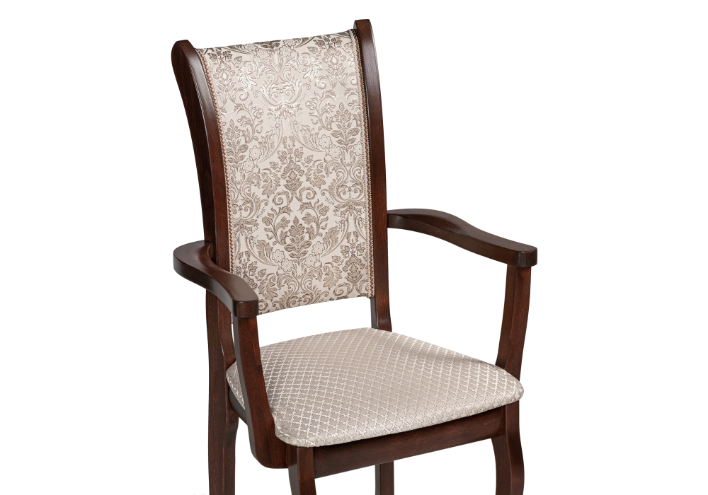 Стул деревянный Woodville Вилмот темный орех / бежевый 527064