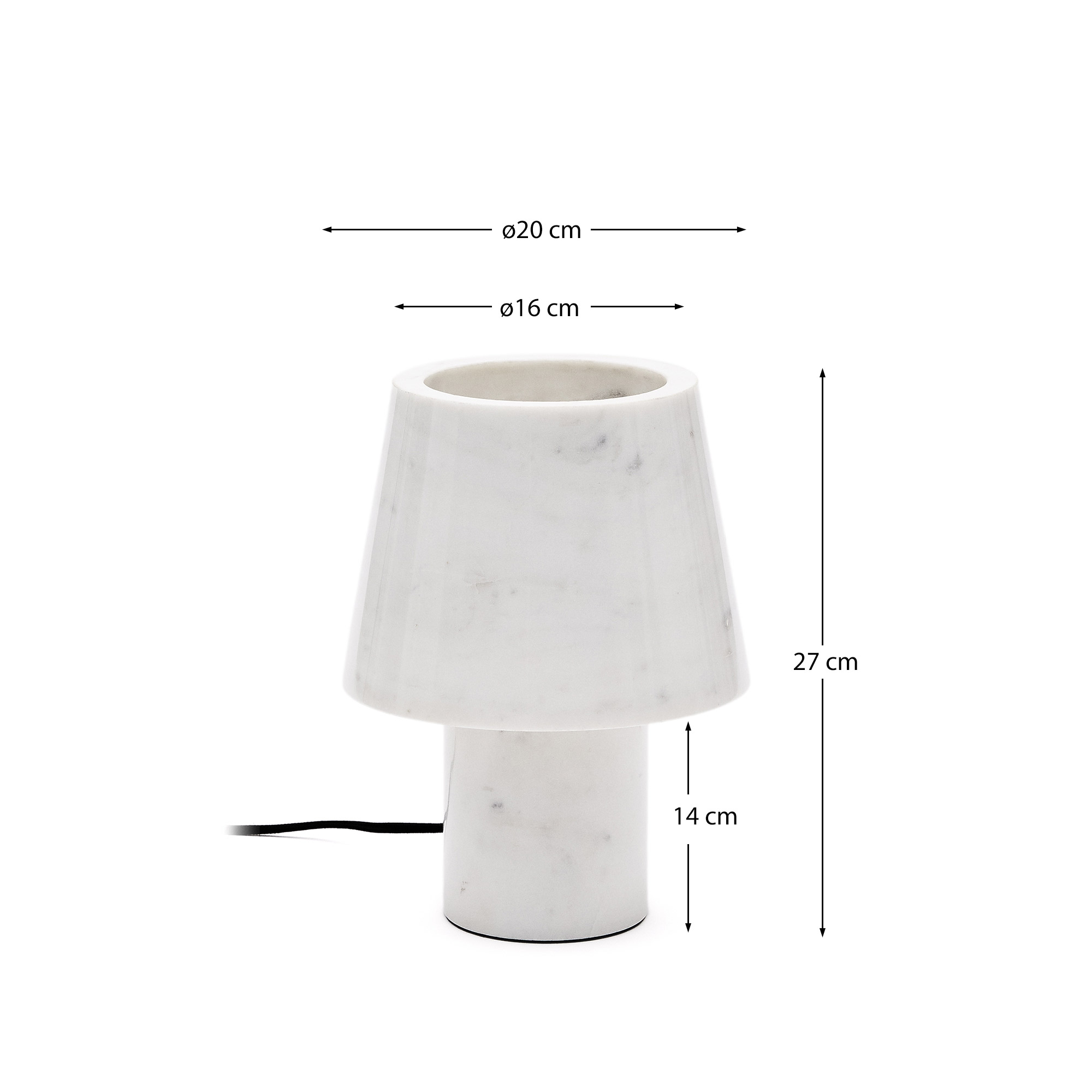 Настольная лампа Alaro из белого мрамора La Forma 193161