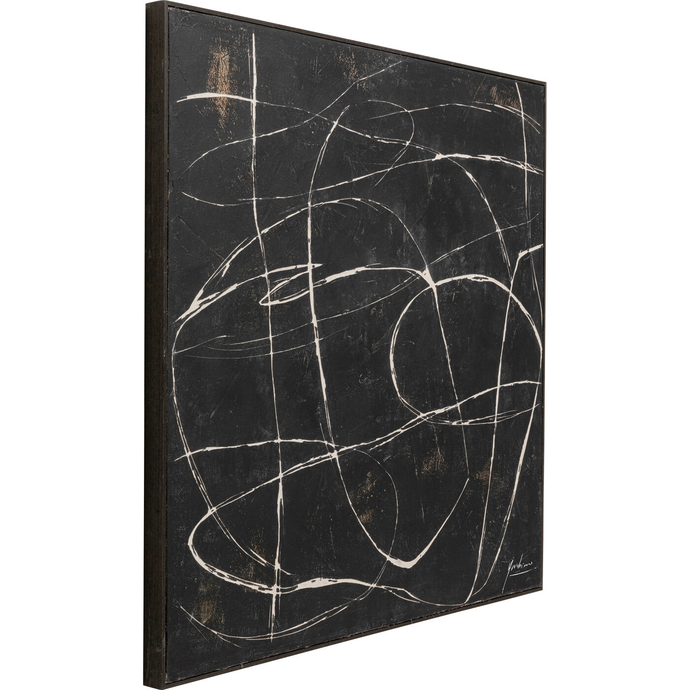 Картина на холсте Sketch Black 120x120cm KARE 57539