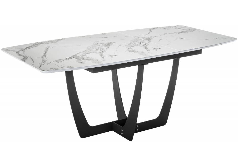Стол стеклянный Woodville Миссандея графит / белый мрамор 462085