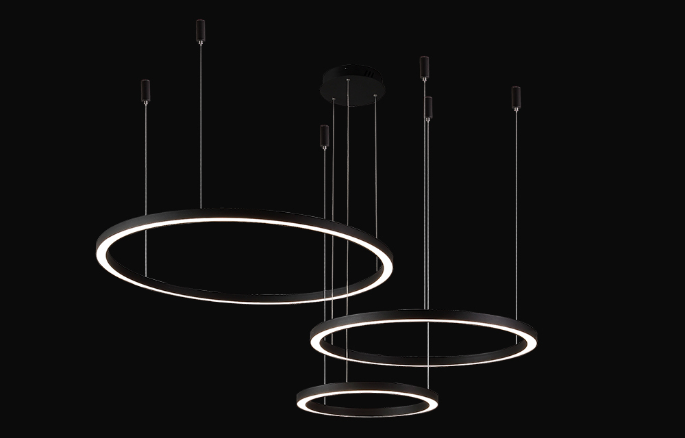 Люстра Crystal Lux FORTUNA SP158W LED D400+600+800 BLACK