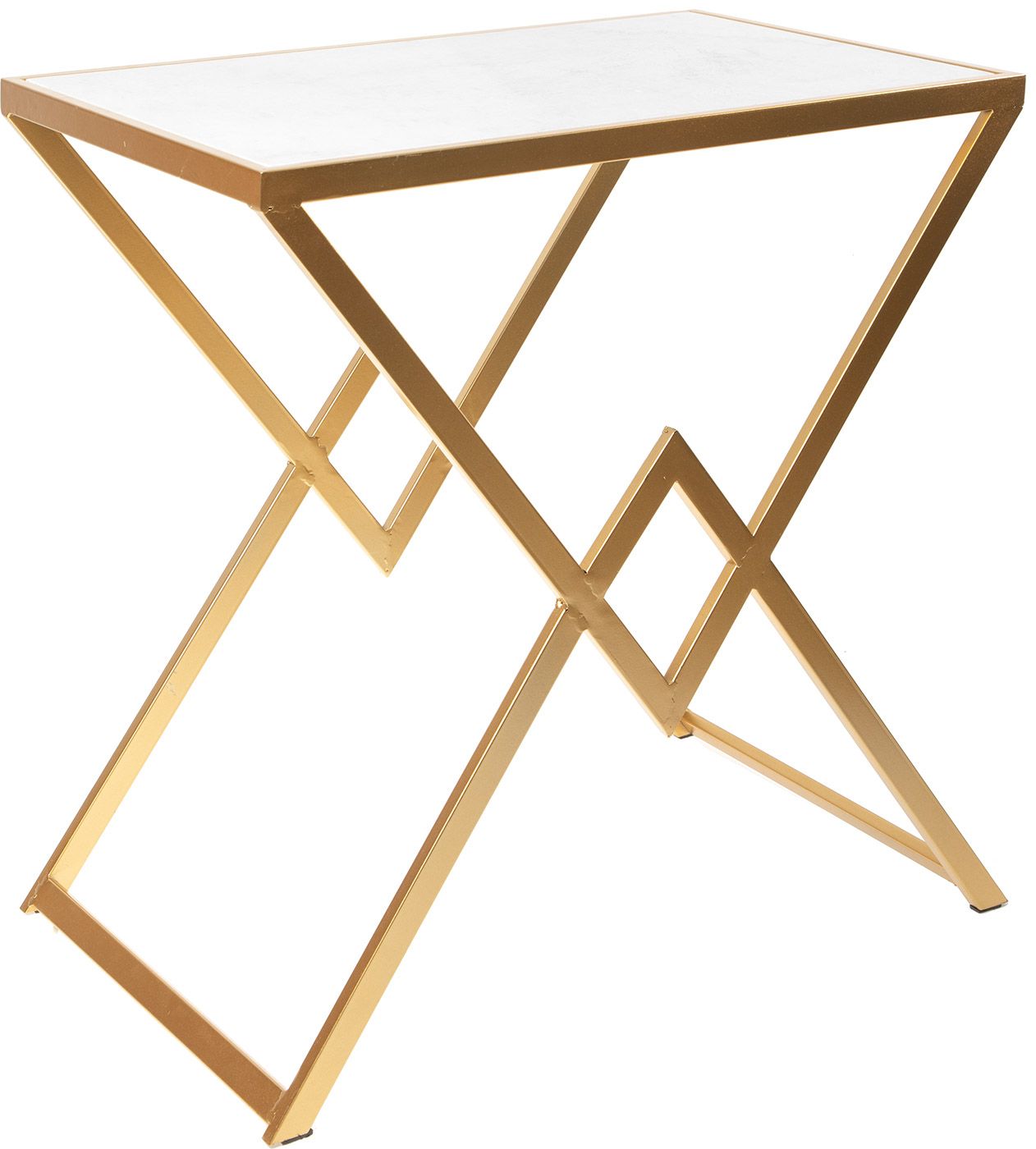 Столики приставные с белым мрамором, набор Glasar 54-081/080/079