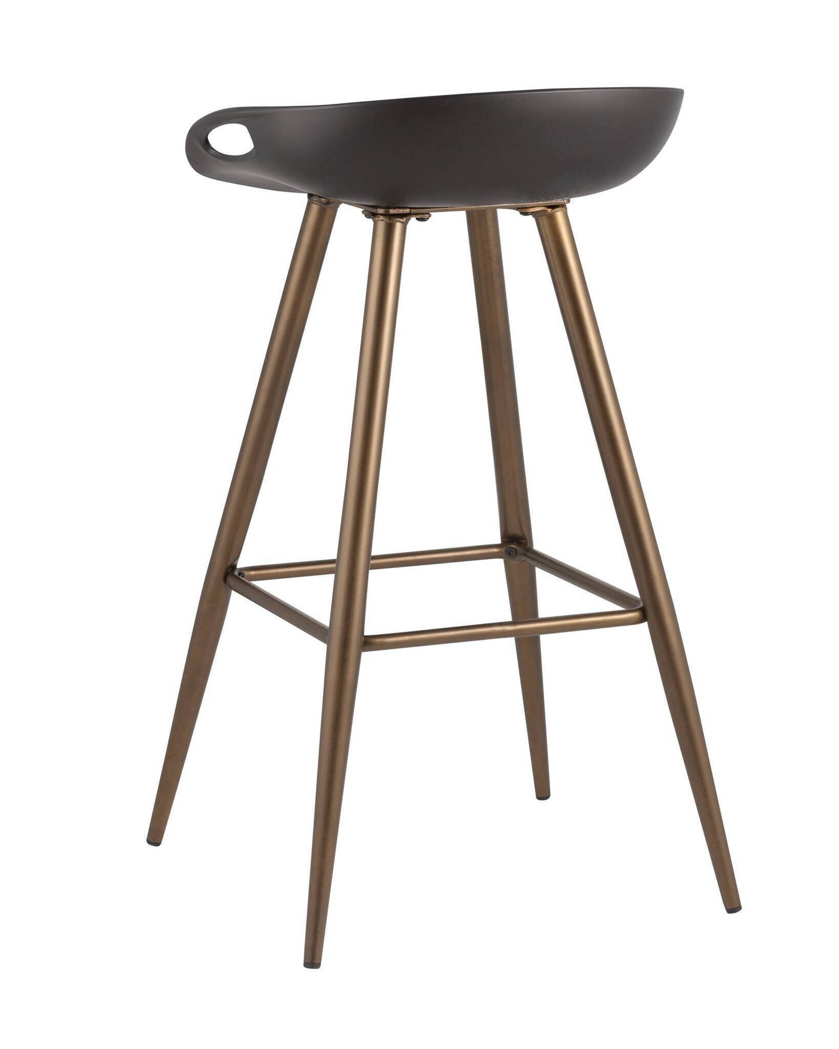 Стул барный Флэш черный, бронзовые ножки Stool Group