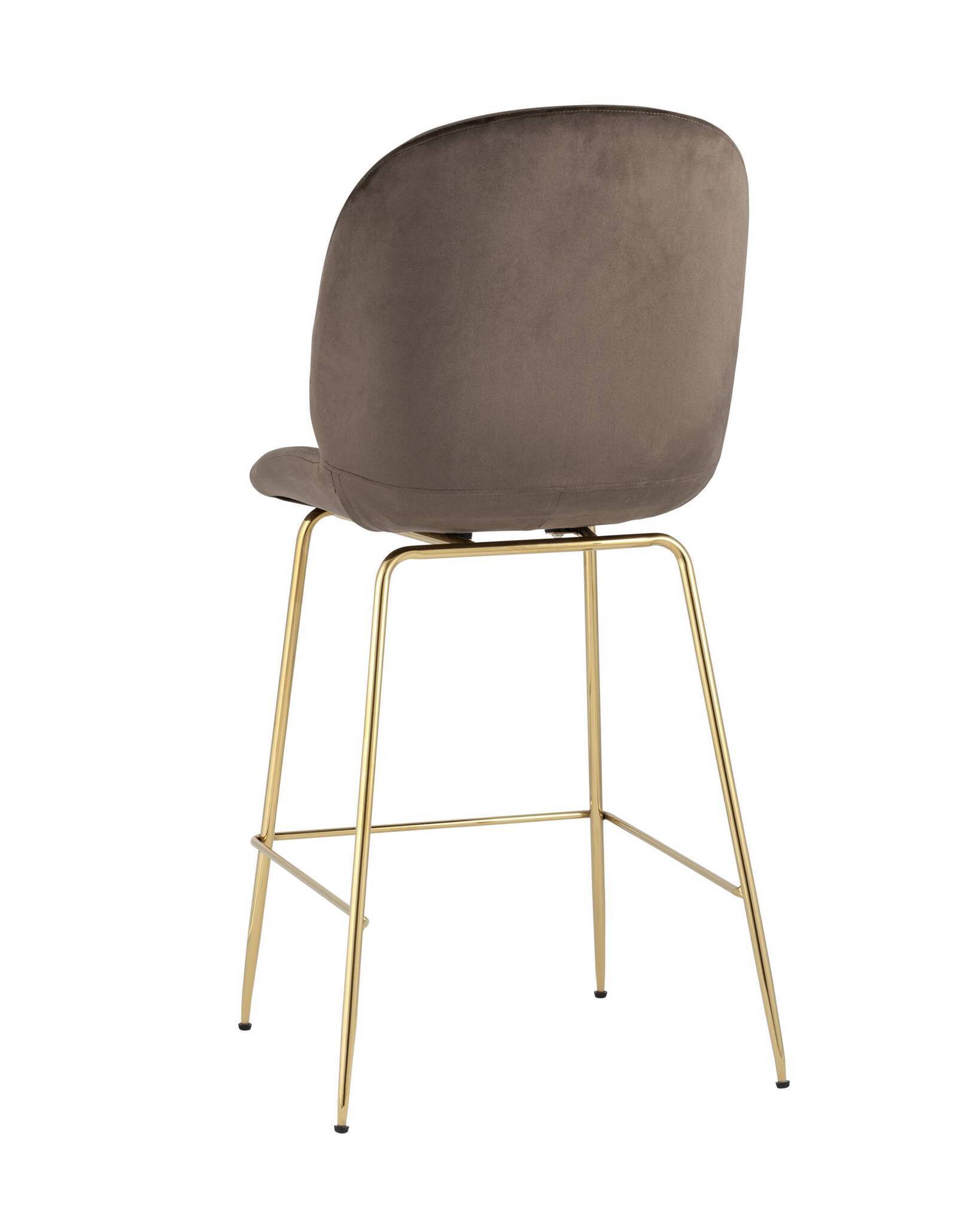 Стул полубарный Beetle со спинкой коричневый Stool Group