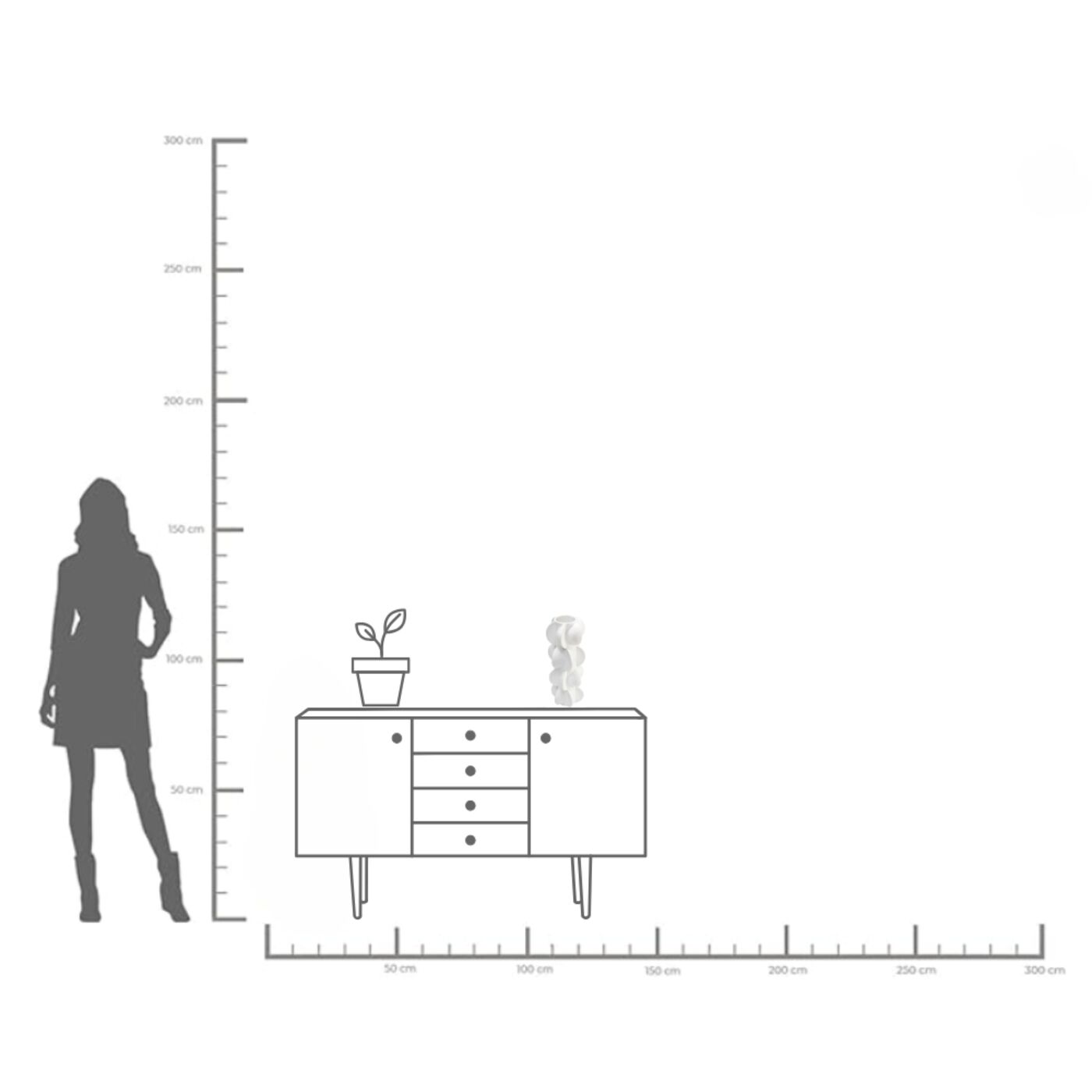 Ваза Viento White 35cm KARE 56711