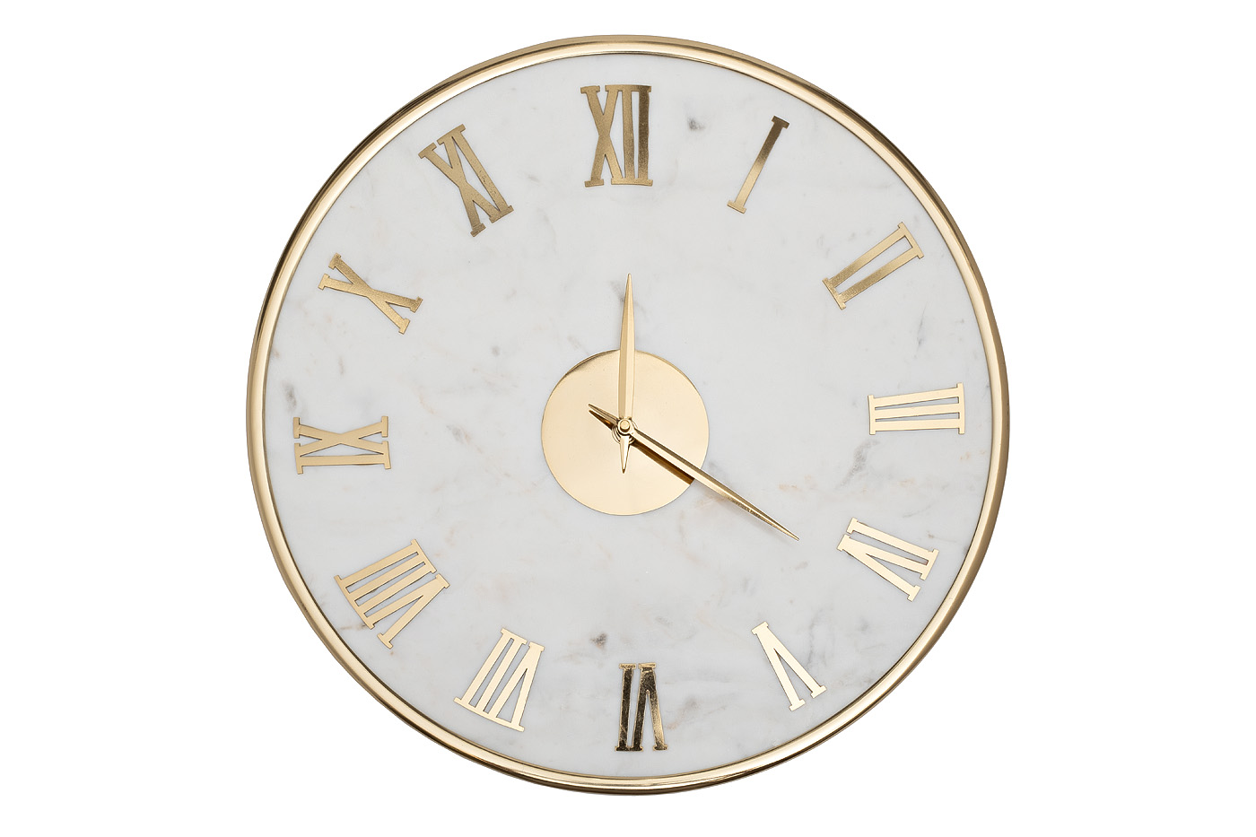 Часы настенные белый мрамор/золото Garda Decor 79MAL-5904-40