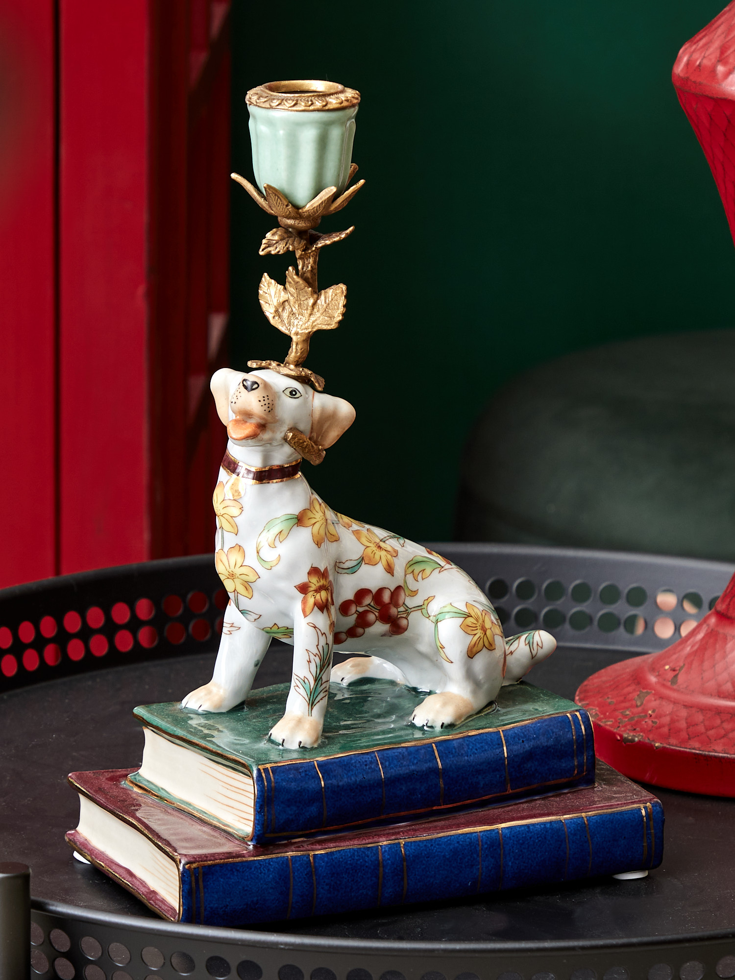 Подсвечник Собачка, отрит влево предмет Glasar F1349EH/2/H0036E