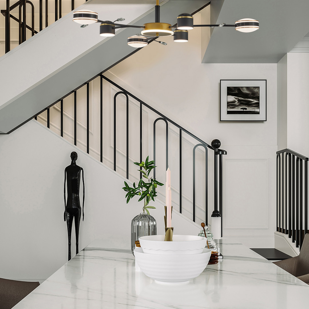 Люстра светодиодная 276240/6+1 BK/GD Arte Milano