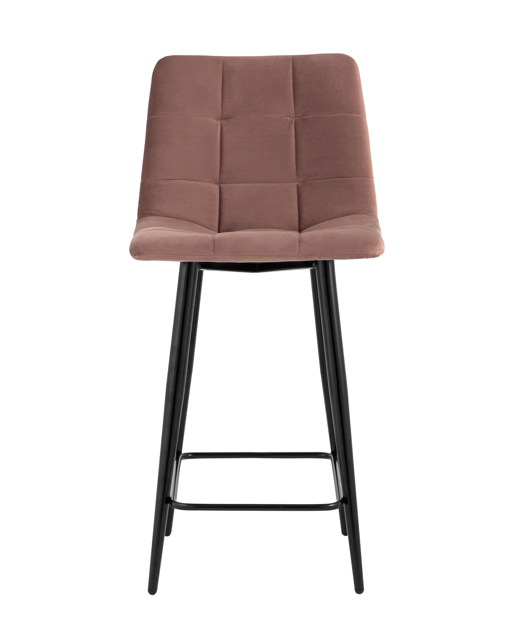 Стул полубарный Джанго велюр пыльно-розовый высота сиденья 60 см Stool Group