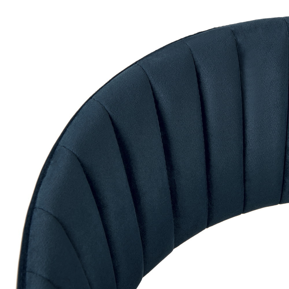 Стул полубарный Turin синий с золотыми ножками Bradex Home FR 0909