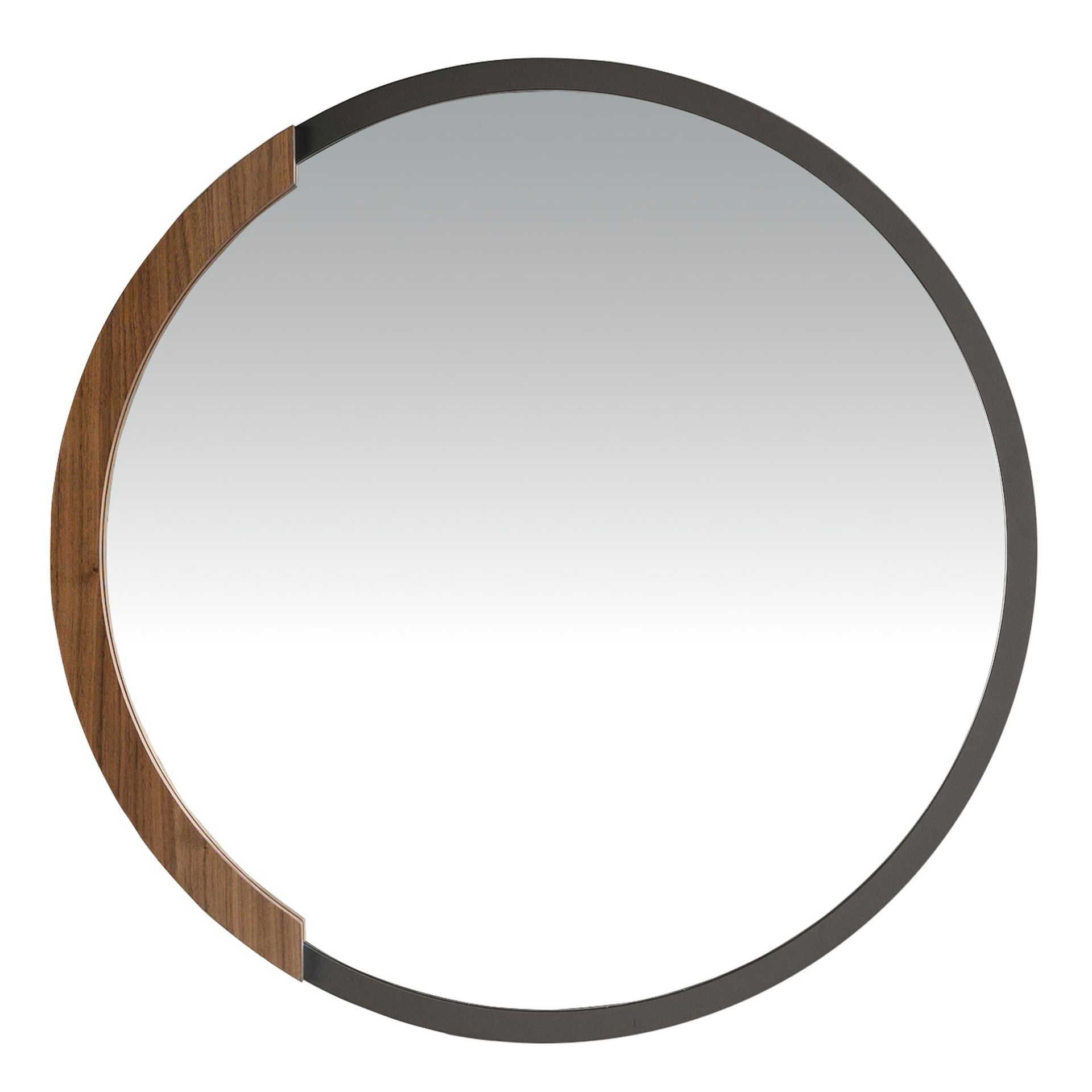 Зеркало настенное 3247/CPMR37 в раме из черной стали Angel Cerda