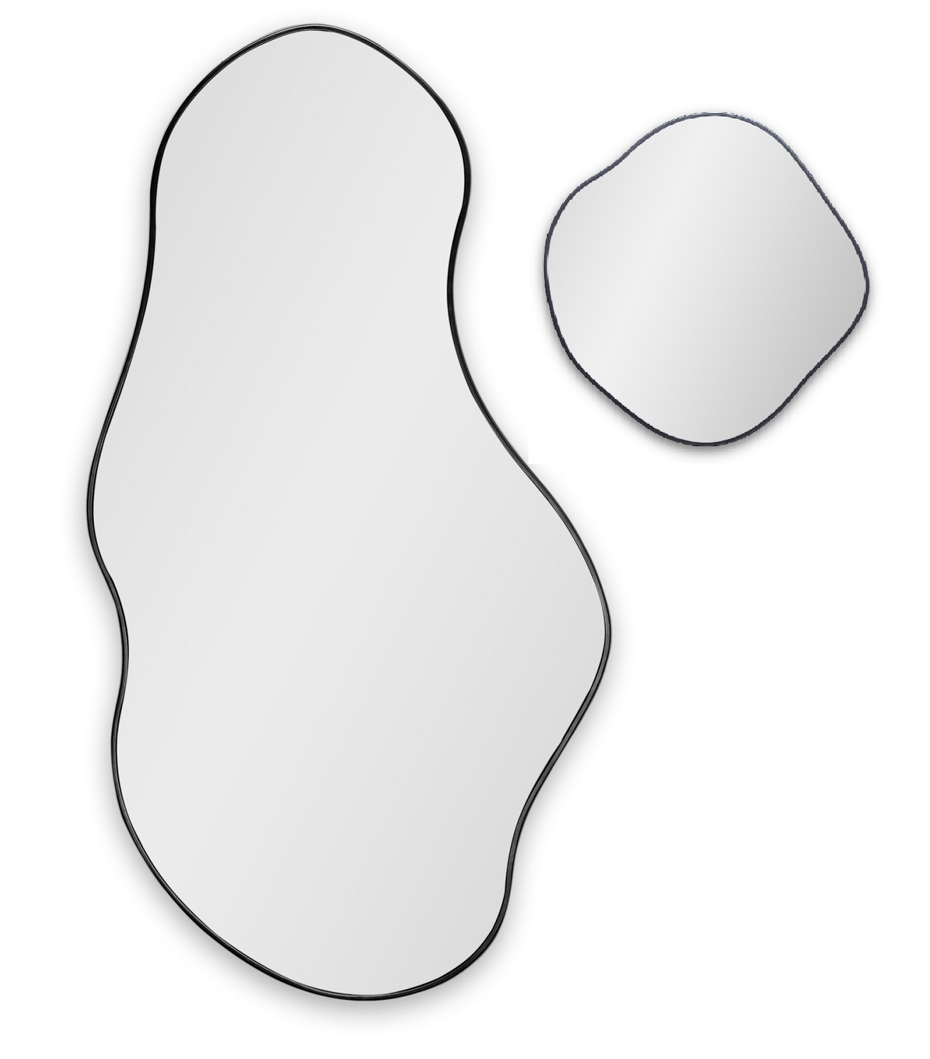 Lake Panno Black Сет из 2-х зеркал 58*110 см, Ø41 см Art-Zerkalo SM122BL