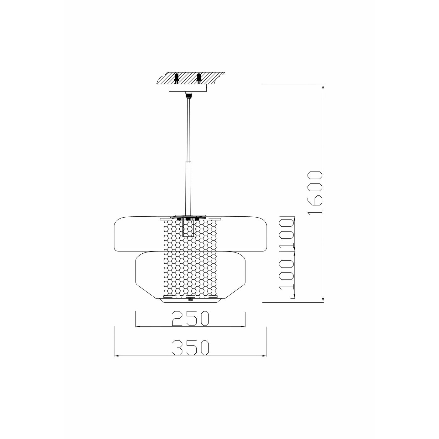 Светильник подвесной Arcadia Blue Ø34cm KARE 57698