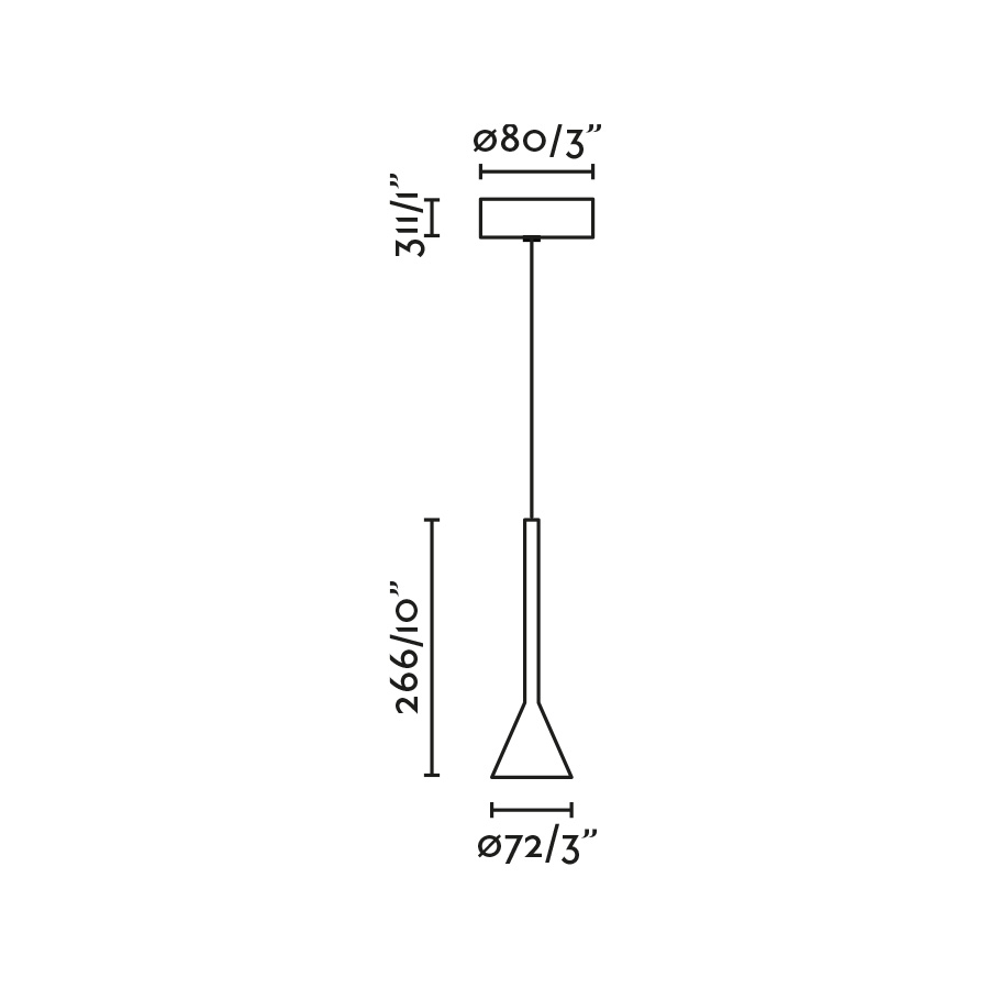 ANNA Черный подвесной светильник LED 6W 2700K Faro