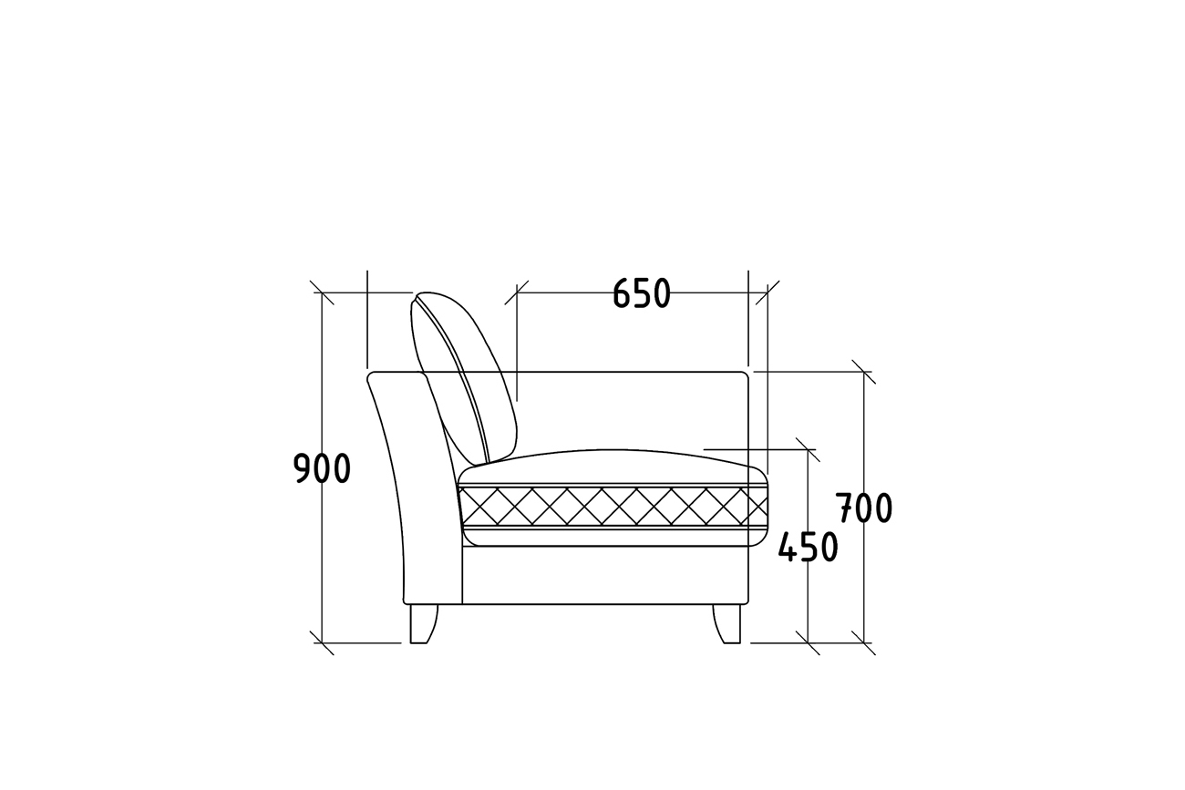 Диван Sorrento 250 трехместный велюровый крем-брюле Garda Decor SORRENTO-250-2K-КР-БРЮЛЕ-Bel42