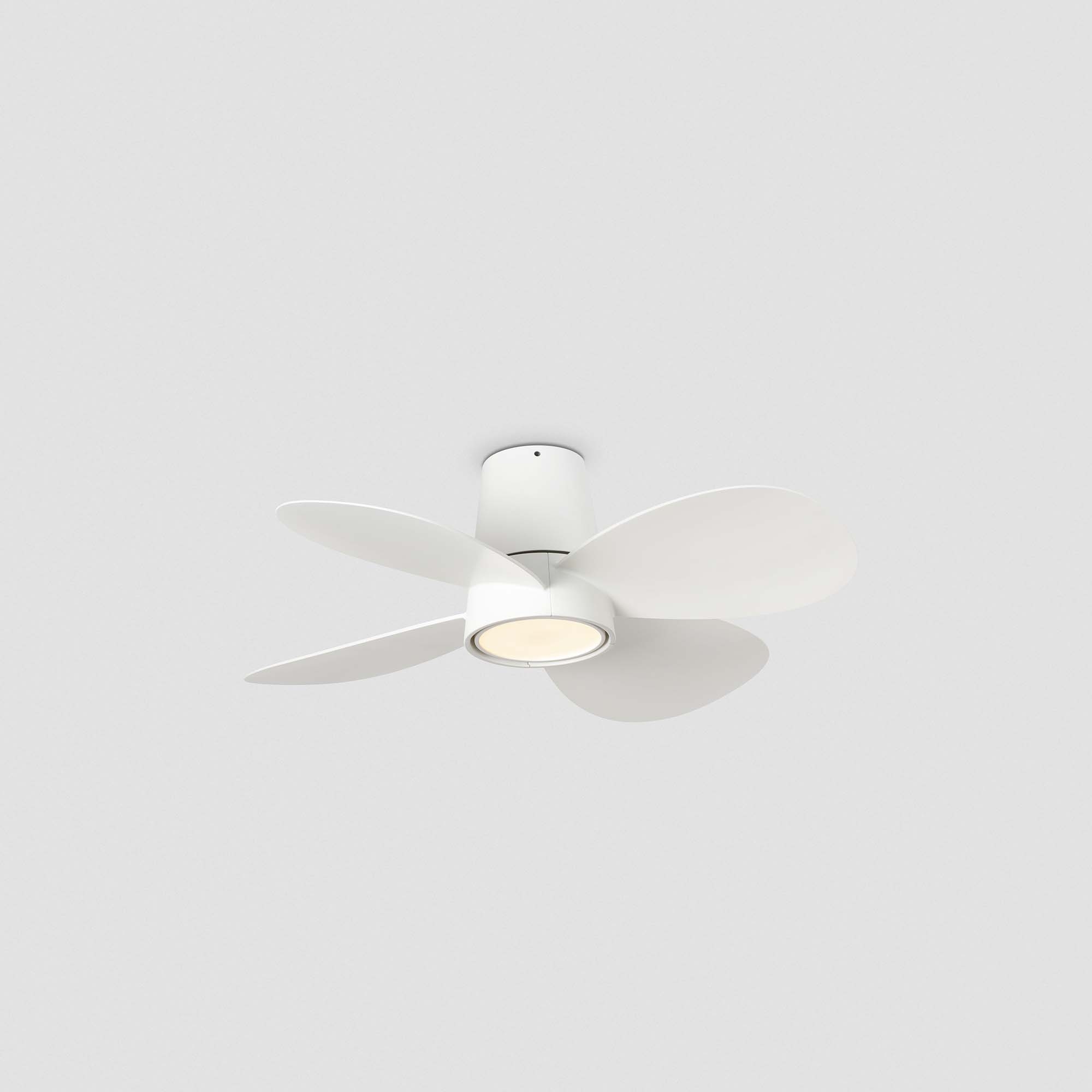 Потолочный вентилятор KLOVER S Ш800mm белый 4 PALAS 18W LED CCT DIM Faro