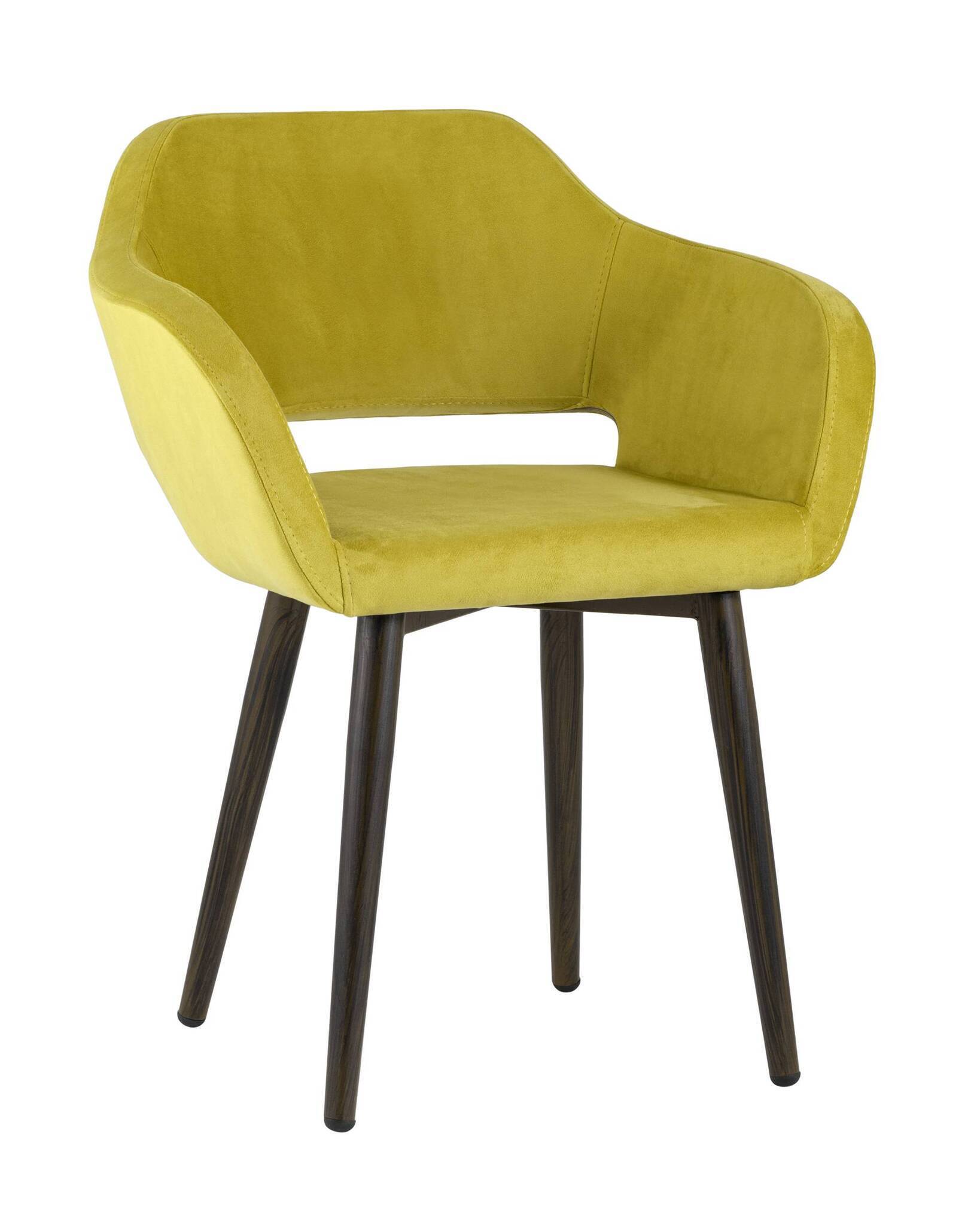 Стул с подлокотниками Саймон велюр золотистый Stool Group