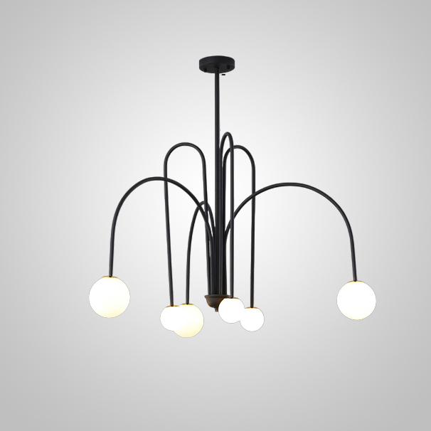 Потолочная люстра DAY L6 D100 Black by ImperiumLoft