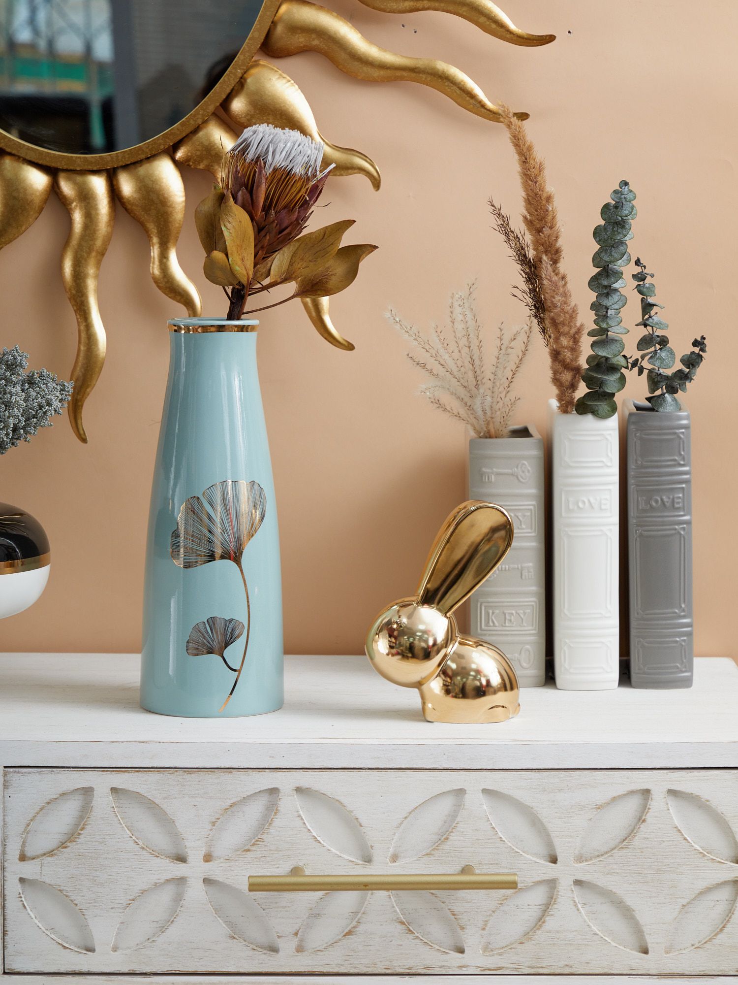 Ваза Листья гинкго Glasar 68-032