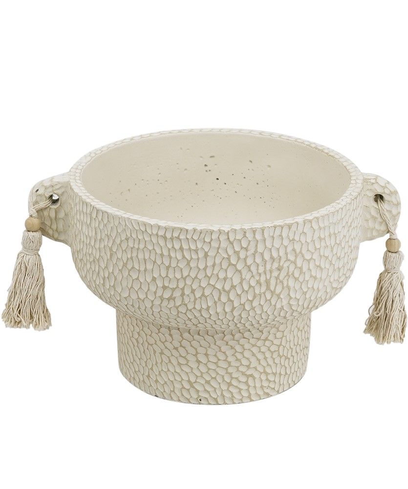 Кашпо с кисточками Glasar 460280